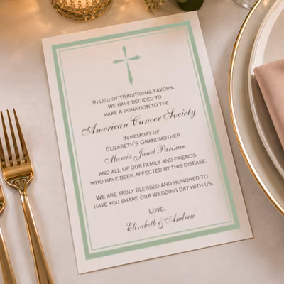Flat Donation Card
